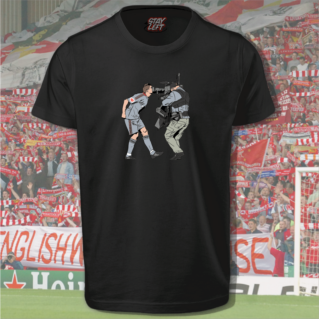 Stevie G Hates The Mancs kids T-shirt - Stay Left Liverpool