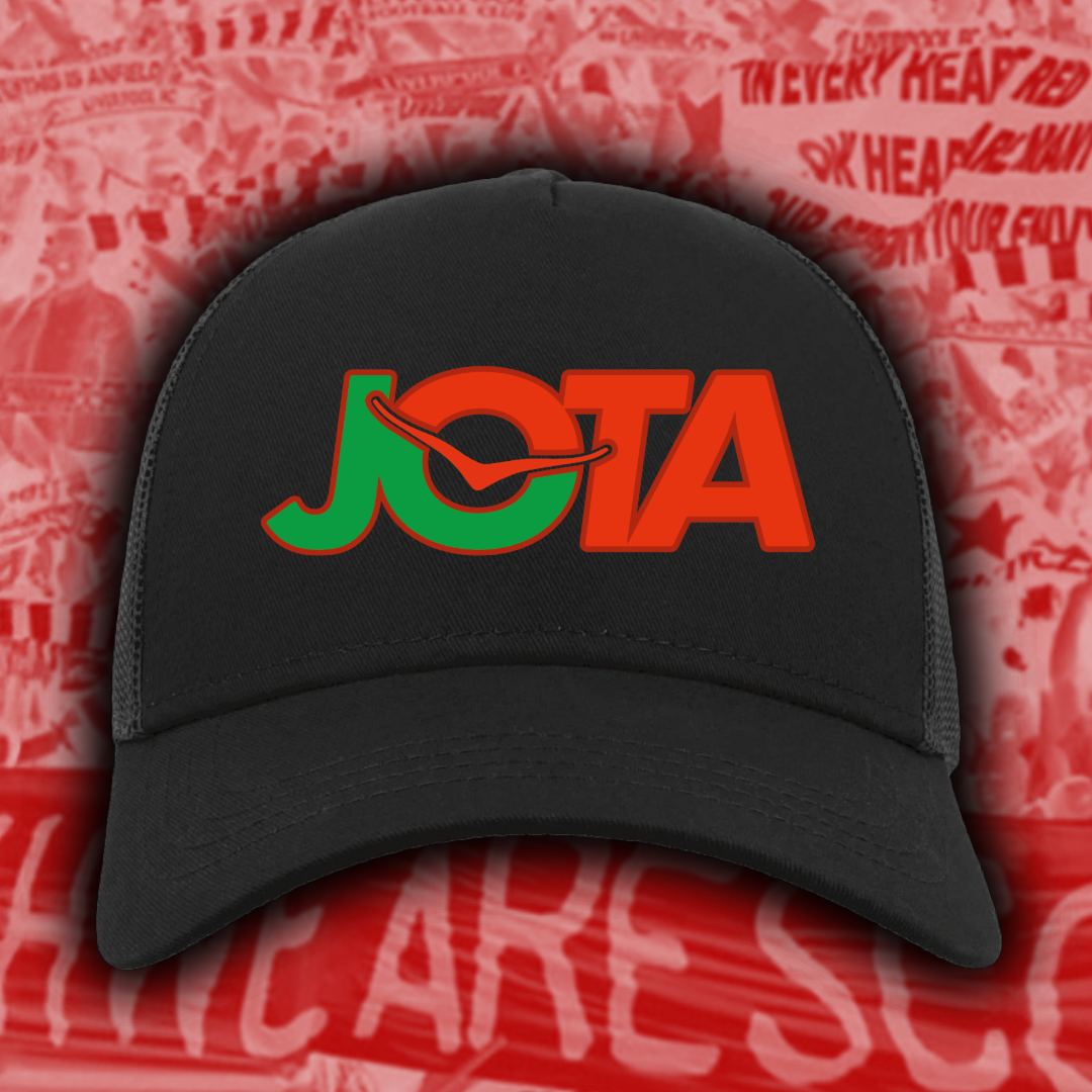 Jota The Slotter cap with printed number 20 tribute logo, available in black, grey or navy
