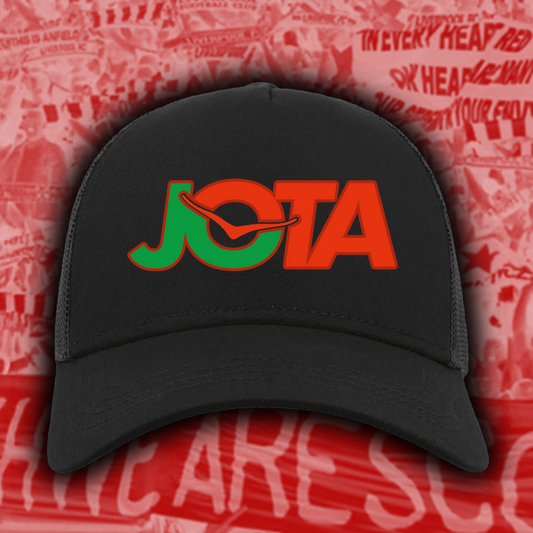 Jota The Slotter cap with printed number 20 tribute logo, available in black, grey or navy