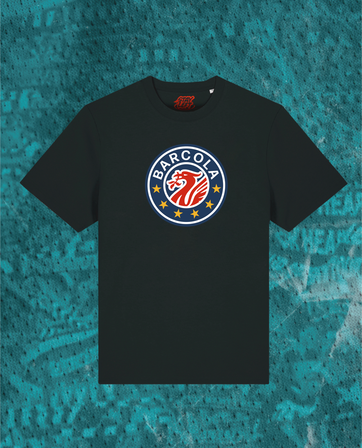 Barcola Logo T-shirt: Paris-inspired matchday logo, available in black or white