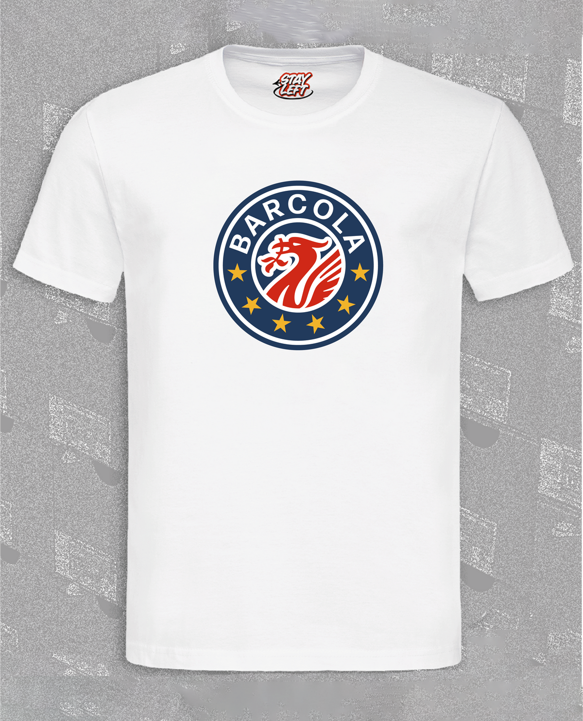 Barcola Logo T-shirt: Paris-inspired matchday logo, available in black or white