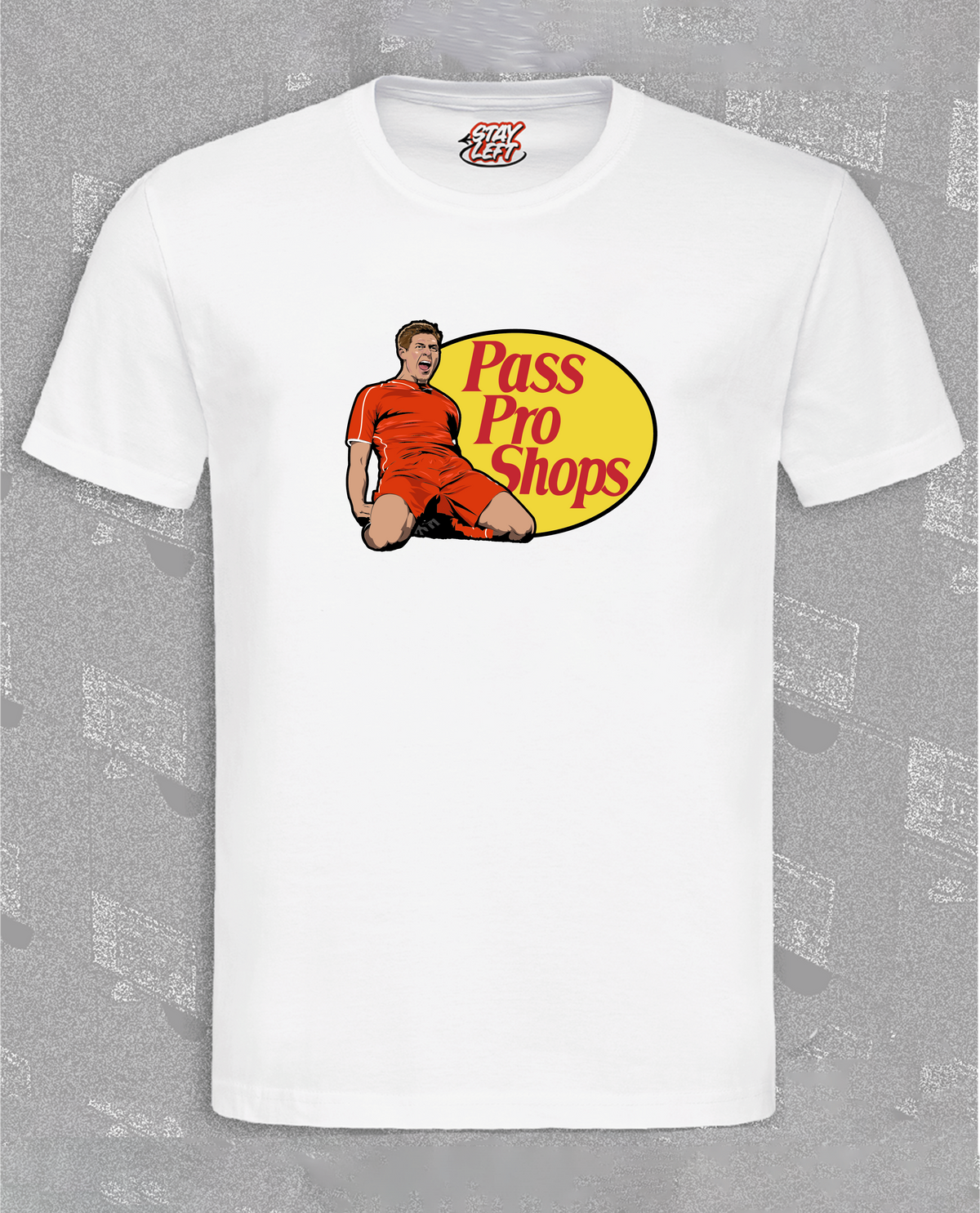 Pass Pro Shops Gerrard T-shirt with Steven Gerrard logo, available in black or white