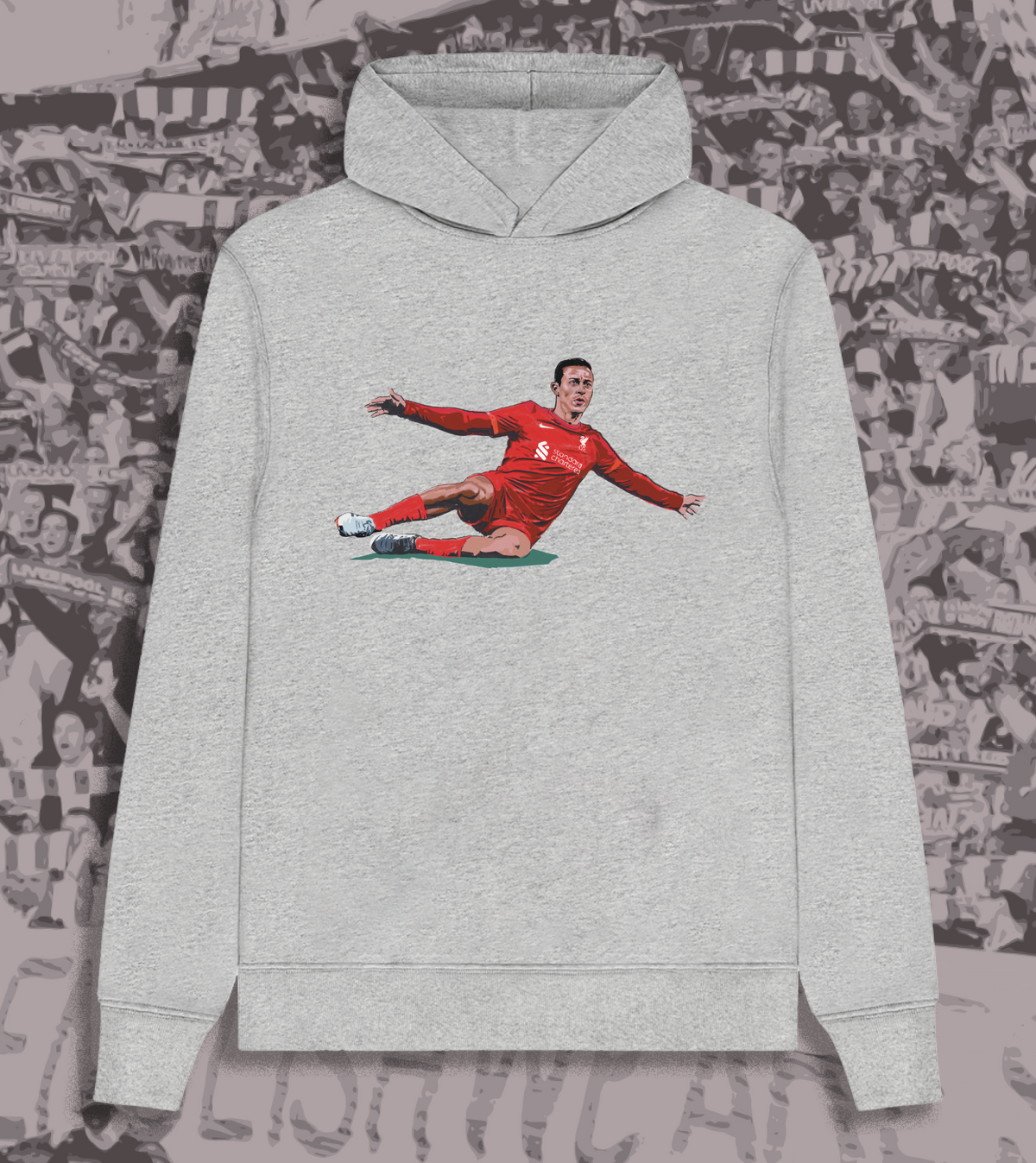 Thiago Alcantara hoodie: tribute to Liverpool's midfield maestro, available in grey or black