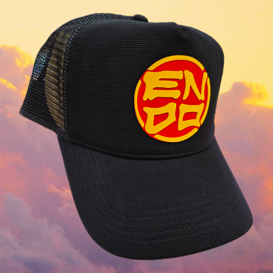 Wataru Endo trucker cap with 3D rubberised logo