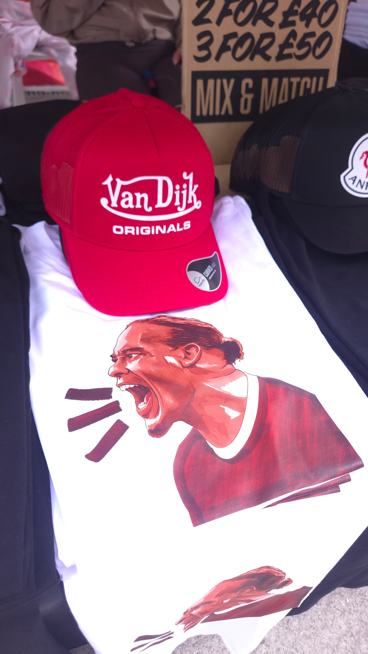 Van Dijk Originals cap with Adidas Originals-style 3D rubberised logo, available in black, grey/black, red or navy/white