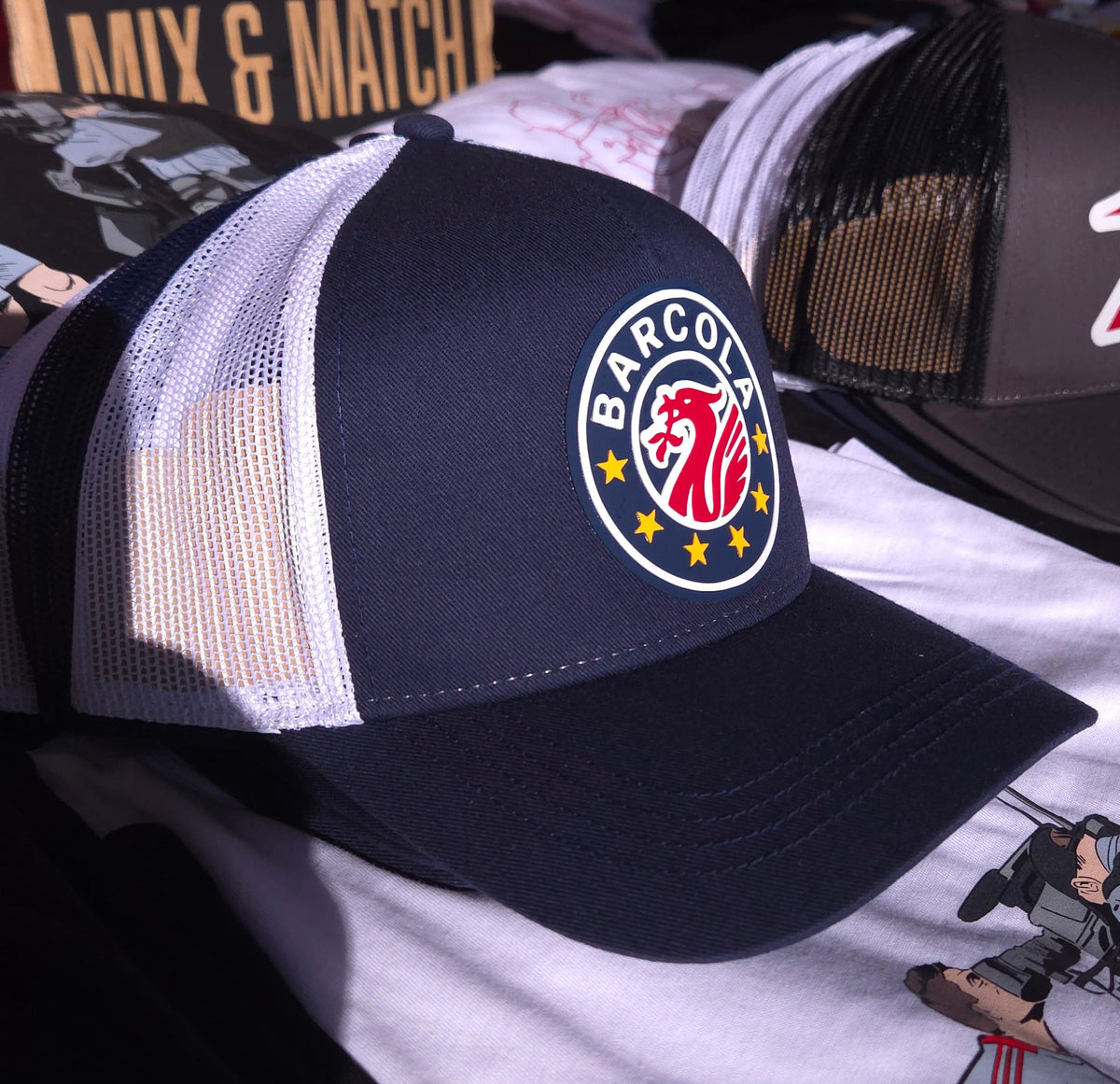 Barcola LFC cap with 3D rubberised badge, available in black, grey/black, red or navy/white